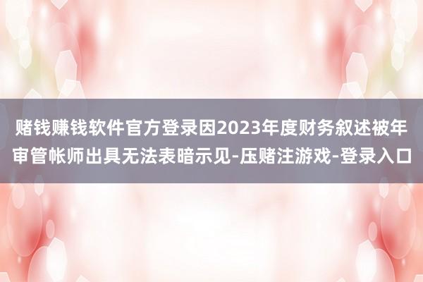 赌钱赚钱软件官方登录因2023年度财务叙述被年审管帐师出具无法表暗示见-压赌注游戏-登录入口