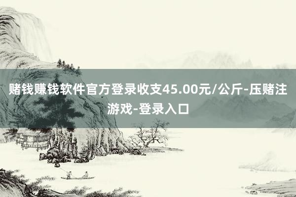 赌钱赚钱软件官方登录收支45.00元/公斤-压赌注游戏-登录入口