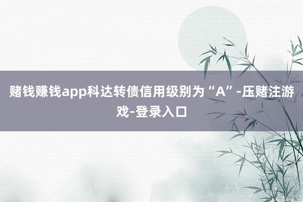 赌钱赚钱app科达转债信用级别为“A”-压赌注游戏-登录入口