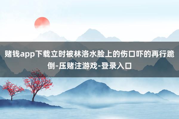 赌钱app下载立时被林洛水脸上的伤口吓的再行跪倒-压赌注游戏-登录入口