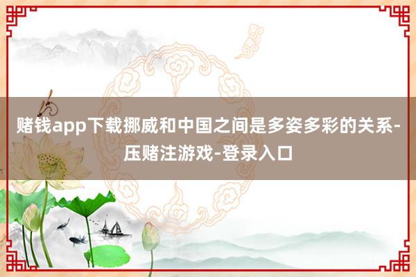 赌钱app下载挪威和中国之间是多姿多彩的关系-压赌注游戏-登录入口